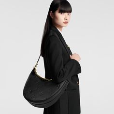 LOUIS VUITTON® - Loop Hobo - Black Hobo Shoulder Bag, Moon Shape, Louis Vuitton Official, City Bag, Monogrammed Leather, Designer Style, Bags Designer Fashion, Exclusive Bag, Black Handbags