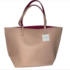 Nwt Hanae Mori Paris Parfums Rose Escapes Tote Bag Pink Shoulder Bag For Shopping, Pink Feminine Everyday Bag, Blush Tote Bag For Shopping, Blush Tote Shoulder Bag For Errands, Hanae Mori, Beige Tote Bag, Woven Leather Tote, Louis Vuitton Artsy Mm, Beige Tote