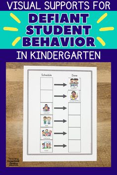 a poster with the words visual supports for different student behavior in children's literature