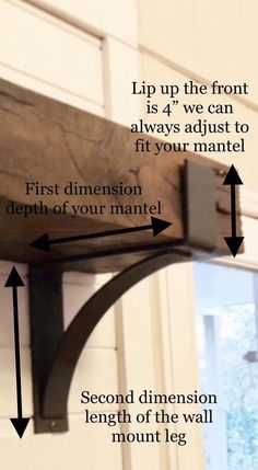 the instructions for how to hang a wood beam on a window sill in an old house