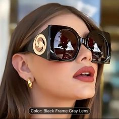 Large Square fashion glasses For Women Vintage Brand Designer Fashion Anti Glare Sun Shade For Vacation Beach Party Fashion Glasses For Women, Outdoor Sunglasses, Oversized Round Sunglasses, Square Fashion, Colorful Frames, Designer Shades, نظارات شمسية, Shades For Women, Glasses Men