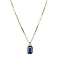 Emerald Cut Sapphire Wisp Necklace Classic Emerald Cut Gemstone Necklace, Elegant Necklace With Rectangular Pendant And Polished Finish, Elegant Necklace With Polished Rectangular Pendant, Elegant Rectangular Pendant Necklace With Polished Finish, Elegant Polished Rectangular Pendant Necklace, Timeless Rectangular Necklace For Formal Occasions, Fine Jewelry Necklace With Rectangular Pendant For Formal Occasions, Dainty Rectangular Pendant Jewelry For Formal Occasion, Formal Fine Jewelry Necklace With Rectangular Pendant