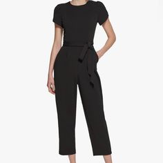 Calvin Klein Jumpsuits Women's-Sleeve Jumpsuit Color: Black Size 10 New With Tags. #20 Calvin Klein Jumpsuit, Calvin Klein Sweatpants, Calvin Klein Joggers, Dressy Leggings, Calvin Klein Leggings, Calvin Klein One, Black Calvin Klein, Capsule Wardrobe Work, Jumpsuits Women