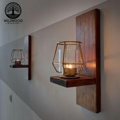 Enhance your home with these handcrafted rustic wooden wall-mounted candle holders, perfect for displaying candles, small plants, or other decorative items. Made from sturdy wood with a warm brown finish, this versatile piece effortlessly fits into any space, adding a touch of natural charm to your interior. Whether you're looking to refresh your living room, bedroom, or hallway, this functional holder offers a simple yet stylish way to showcase your favorite items. The natural wood grain gives Wall Mounted Candle Holders, Candle Displays, Warm Brown, Small Plants, Wooden Walls, Wood Colors, Rustic Wood, Home Fragrances, The Netherlands