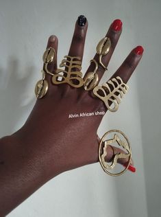 Wholesale of 5 brass rings Handmade Bronze Metal Midi Rings, Unique Bronze Midi Rings, Bohemian Bronze Metal Rings, Bohemian Brass Midi Rings, Unique Brass Midi Rings, Handmade Bronze Midi Rings, Bohemian Gold Ring With Copper, Handmade Bohemian Brass Midi Rings, Unique Gold Brass Midi Rings