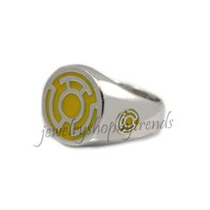 yellow Lantern Ring, 925 silver Lantern Ring, Night Style Superhero Yellow Lantern Symbol Ring, Yellow Lantern Men's Ring, Mens Signet Ring, Round Lantern Ring, Night Style Ring Handmade item Metal Purity - 92.5% Sterling silver Ring name :- Yellow Lantern Ring Ring shape:- Round Ring Enamel:- Yellow Stamped - 925 Stamp on ring band Ring Size - All sizes available ( For custom ring size please contact ) This ring 925 Sterling Silver features a beautiful Lantern Ring Blue Lantern Ring, Red Lantern Ring, Yellow Lanterns, Elegant Yellow Hallmarked Signet Ring, Luxury Yellow Signet Ring For Men, Lantern Rings, Silver Lanterns, Yellow Lantern, Signet Ring Men