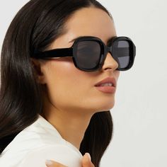 Rock the quiet luxury aesthetic in the sleek style of Gisele shades. Featuring luxe, smooth acetate and sleek, recessed lenses for added depth, you'll turn heads everywhere you go. Quiet Luxury Aesthetic, Luxury Aesthetic, Quiet Luxury, Sleek Style, The Quiet, Sleek Fashion, Polarized Sunglasses, Black Grey, Black And Grey