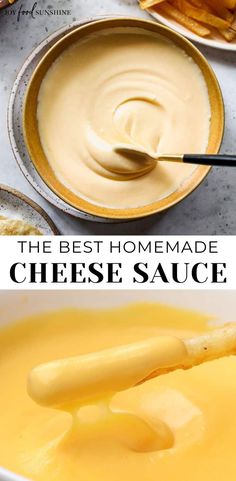 the best homemade cheese sauce in a bowl