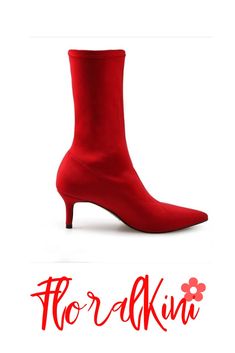 🌸 F.L.O.R.A.L.K.I.N.I 39s Suntan Lotion, Sock Boots, Red Style, Women Boots, Plain Design, Fall 2023, Red Fashion, R A, High Heel