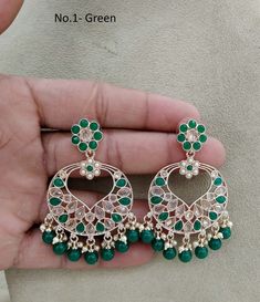 *Light weight earrings chandballi set. *Earrings length- 1.7 inches (Included drops) *Earrings width- 1 inches Fusion Style Green Chandelier Earrings For Festive Occasions, Green Fusion Chandelier Earrings For Festive Occasions, Green Fusion Chandbalis For Festivals, Green Fusion Style Chandbalis For Festivals, Green Round Danglers For Party, Fusion Style Green Danglers For Party, Green Fusion Style Danglers For Party, Green Fusion Danglers For Party, Traditional Green Hand Set Chandelier Earrings