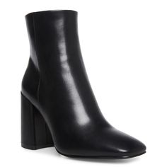 Look flawless from every angle in these women's madden girl by Steve Madden While black Paris pant booties. Donning smooth PU upper, these ankle boots have an on-trend square toe front and a convenient inside zipper closure for quick access. Features include polyurethane and jersey lining for a soft feel, gently padded PU footbed for daylong comfort, and a durable rubber outsole with wrapped block heel. | Steve Madden Women's While Ankle Bootie in Black Size 5. 5 Medium Dress Boot, Dark Romantic, Italy Trip, Square Toe Boots, Block Heel Ankle Boots, Black Heel Boots, Black Heel, Heel Ankle Boots, Ideas Outfit