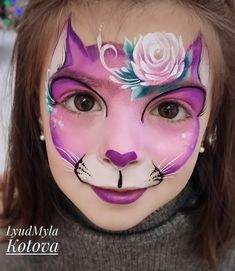 Christmas Face Painting, Face Paintings, Facepainting Ideas, Pink Animals, Animal Faces, Painting Tips