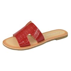 * City Classified Shoes Women Flip Flops Basic Plain Sandals Cut Out Strap Casual Slide Slippers Beach Salvia-S * This Style Runs True To The Size. * Brand Name: Cityclassified Shoes * Style Name: Salvia-S * Material: Man-Made Faux Leather * Color: Red Sandals Casual Summer Slippers, Slide Slippers, Red Sandals, Beach Flip Flops, Casual Slippers, Sport Sandals, Beach Shoes, Casual Sandals, Sneakers Men Fashion