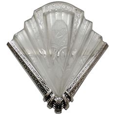 an art deco glass napkin holder