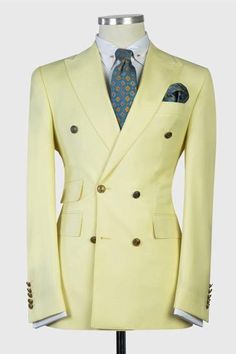 Yellow mens suits | Bradymensuit Yellow Tailored Suit For Semi-formal Occasions, Fitted Double-breasted Suit For Groom, Elegant Yellow Suits For Work, Elegant Yellow Suits For Workwear, Fitted Yellow Suits For Workwear, Elegant Yellow Suits With Notch Lapel, Yellow Notch Lapel Elegant Suit, Elegant Yellow Notch Lapel Suits, Fitted Yellow Blazer For Business