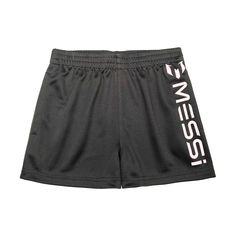 Your kid will unleash their inner soccer superstar with these Messi Athletic Shorts. Made of polyester, these lightweight knit shorts feature a full elastic waistband to give your child comfort, confidence and a secure fit whether they're practicing soccer with friends or headed to school. They're designed in a solid black finish with the iconic Messi logo down the left leg, helping to motivate your child to give it their all and have fun on the field. Soccer With Friends, Messi Logo, Kids Outfits Girls, Knitting Girls, Black Xs, Knit Shorts, Cut Off Shorts, Bottom Clothes, Lightweight Knit