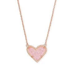 Women's Natural and Affordable Jewelry Ari Heart Short Pendant Necklace by Kendra Scott Feminine and classic with an asymmetrical design, the Ari Heart Pendant Necklace is our new obsession. Layer it or let it shine on its own - either way you'll be hearing 'Where'd you get that?' every time you wear this pendant necklace out. Shop more jewelry by Kendra Scott here! Details Ari heart pendant necklace Available in: Gold Iridescent Drusy Dichroic Glass Gold Black Drusy Gold Rose Quartz Rhodium Ivo Short Pendant Necklace, New Obsession, Let It Shine, Asymmetrical Design, Shine On, Kendra Scott, Heart Pendant, Light Pink, Pendant Necklace