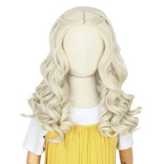 PRICES MAY VARY. Package: 1pc white blonde wig, 1pc hairnet Designed for kids and girls. Average wig cap is 53-55cm/20.8-21.6", breathable and elastic net cap, adjust the hooks inside the cap to the correct size to suit child head Costume Wigs For Kids: White blonde curly wig is made of high quality heat resistant fiber. Natural luster, soft texture, tangle free, lightweight Multi-possibilities: Perfect for daily use, theme party, Halloween, role play, dress-up, theme birthday parties This is a Platinum Blonde Wig, Blonde Curly Wig, Blonde Kids, Kids Wigs, Blonde Braids, Miss U, High Quality Wigs, White Blonde, Costume Wigs