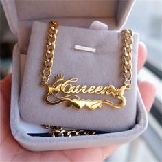 14K Gold Name Necklace,Custom Name Necklace,Cuban Chain Necklace,Personalized Necklace,Name Plate Necklace,Custom Necklace for Men Women.The most unique jewelry you can find, a perfect gift for your friend, family, or for yourself.  ❤️ Made and shipped from the USA ❤️ NO FADE / NONTARNISH / WATERPROOF ❤️ High-quality materials and attention to detail ❤️Color: Silver, Gold, Rose Gold ❤️ Our Process time is about 5 - 10 business days upon ordering.         The Transportation time is 4-7 Days. Ever Mens Jewelry Necklace, Nameplate Necklace, Gold Name Necklace, Wattpad Books, Personalized Pendant, Custom Name Necklace, Necklace For Men, Necklace Personalized, Cuban Chain