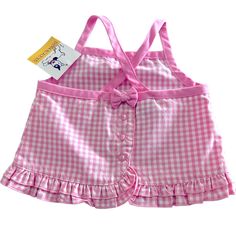 Brand New With Tags Baby Girl Summer Gingham Top. Snaps At The Back With Adjustable Straps. Made Of Lightweight 100% Cotton And Is Machine Washable And Tumble Dry. Size 3-6 Months Playful Pink Tops For Babies, Playful Ruffle Tops For Playwear, Playful Ruffled Tops For Playwear, Pink Cotton Top For Playtime, Pink Cotton Tops For Playtime, Cute Pink Ruffled Tops, Cute Ruffled Tops For Playwear, Cute Pink Tops For Playwear, Playful Ruffled Tops For Beach