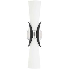 This 2 light Wall Sconce from the Muncie collection by Troy Lighting will enhance your home with a perfect mix of form and function. The features include a Polished Nickel/Soft Black finish applied by experts.   Product Features Include: Brand: Troy Lighting  Collection: Muncie  SKU: B2102-PN/SBK  UPC: 782042406827  Category: Wall Sconce  Finish: Polished Nickel/Soft Black  Glass: White Glass  Shade: White  Material: Aluminum And Stainless Steel  Designer: Troy-Standard  Width: 5.00  in.  Height: 21.00  in.  Extension/Depth: 4.50  in.  Backplate/Canopy Width: 5.00  in.  Backplate/Canopy Length: 0.00  in.  Backplate/Canopy Thickness: 5.00  in.  Weight: 4.00  lb.  Included Chain/Rods/Cord: 7  Included Lead Wire: 7.00  Warranty: 1 Year Limited Manufacturer  Bulbs Included: No  Bulb Category: Two Tone Walls, Contemporary Wall Sconces, Troy Lighting, Foyer Pendant, Bathroom Wall Sconces, Black Wall, Art Deco Period, Pendant Chandelier, Black Walls