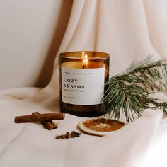 Sweet Water Decor Cozy Season 11 oz Soy Candle Amber Candle Jar, Winter Candle Aesthetic, Fall Candles Aesthetic, Christmas Candles Aesthetic, Candle Pics, Bicycle Aesthetic, Candle Photography Ideas, Fall Scented Candles, Winter Candles