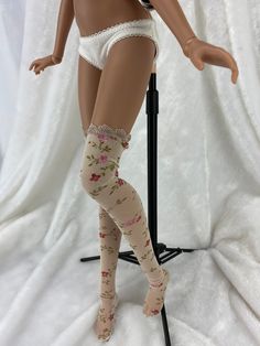 These elegant stockings are crafted from high-quality mesh stretch fabric, offering both durability and softness. The fine texture will bring a stylish touch to your doll's wardrobe and ensure long-lasting wear. The fabric is exceptionally soft, high-stretch, and designed for a perfect fit, making these stockings a delight for both your doll and you. Care Instructions: All items are made with care and attention to detail. Hand wash in cold water for best results. Important Notes:     Please be a Stretch Beige Stockings For Spring, Beige Stretch Stockings For Spring, Cute Fitted Thigh-high Stockings, Cream Stretch Knee-high Socks For Spring, Beige Stretch Knee-high Socks For Spring, Spring Stretch Cream Knee-high Socks, Spring Cream Stretch Knee-high Socks, Elegant Beige Thigh-high Stockings, Beige Stretch Knee-high Stockings