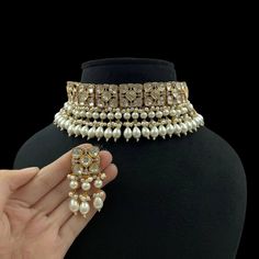 A Gift for someone most adorable for you. Suitable for all kind of outfits like lehenga, dresses, sarees . Necklace : 1 Earring:  1 Kundan Polki Necklace, Sabyasachi Jewelry, Sabyasachi Jewellery, Polki Necklace, 22 Carat Gold, Necklace Stone, Kundan Necklace, Bollywood Jewelry, Pakistani Jewelry