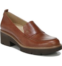 Naturalizer Darry Leather Loafer | Nordstrom Office Slip-on Platform Loafers With Lug Sole, Slip-on Synthetic Platform Loafers For Work, Brown Platform Oxfords For Fall, Modern Slip-on Oxfords For Fall, Medium Width Slip-on Platform Loafers For Work, Trendy Fall Loafers With Lug Sole, Spring Slip-on Platform Loafers For Work, Slip-on Platform Loafers For Spring Workwear, Trendy Leather Footbed Platform Loafers For Fall