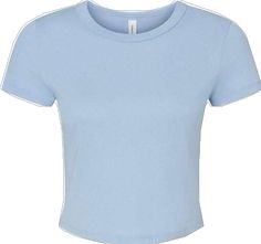 Light Blue Fitted Cotton T-shirt, Fitted Light Blue Cotton T-shirt, Women T Shirts, Baby Tee, Infant Tees, All Fashion, Baby Blue, Bella Canvas, Latest Trends