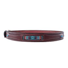 Native American Beadwork Turquoise Belt 620T – NativeLeather Beaded Leather Belts Native American, Turquoise Belt, Sewing Circles, Native American Beadwork, Leather Company, Turquoise Stones, Genuine Turquoise, Red Shirt, Belt Size