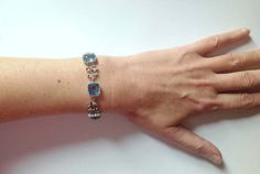 For Sale on 1stDibs - Dalben design Aquamarine And Diamond Bracelet mounted in 18 kt white gold. Cushion cut Aquamarine weighting approximately 30 carat , round brilliant cut