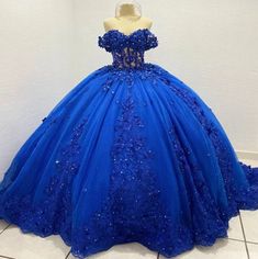 Luxury Royal Blue Quinceanera Dresses Shiny Lace Birthday Princess Ball Gowns Royals, Quinceneara Dresses, Royal Blue Wedding Dress, Quinceanera Masquerade, Royal Blue Quinceanera Dresses, Blue Wedding Dress Royal, Blue Quinceanera Dresses, Royal Blue Quinceanera, Quinceanera Theme