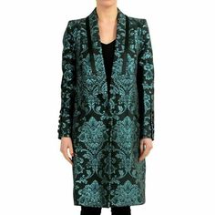 Just Cavalli Wool Multi-Color Two Button Women's Basic Coat Us S It 40 Country/Region Of Manufacture Italy Condition: New Without Tags Retail Value: $980.00 This Is Authentic Just Cavalli Wool Multi-Color Two Button Women's Basic Coat Sku: V-Wh-8819 Model: S02aa0007 N36070 Material: 52% Polyester 43% Wool 5% Nylon Bust: 20.5" Sleeves: 24" Shoulders: 14.5" Length: 38.5" Designer Double-breasted Outerwear For Party, Luxury Party Outerwear With Button Closure, Elegant Green Outerwear With Button Cuffs, Spring Evening Outerwear With Buttons, Designer Spring Outerwear With Covered Buttons, Basic Coat, Abaya Designs Latest, Abaya Designs, Womens Basic