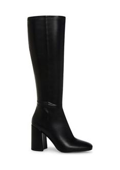 Heightened by a chunky block heel, these knee-high boots from Madden Girl amp up any outfit. | Madden Girl Winslow Boots, Black, 8M Trendy Black Full Length Boots, Trendy Full Length Black Boots, Black Full Length Trendy Boots, Knee-high Platform Boots With Stacked Heel, Edgy Knee-high Boots With Block Heel For Fall, Edgy Fall Knee-high Boots With Block Heel, Edgy Knee-high Heeled Boots For Spring, Black Knee-high Boots For Spring, Edgy Spring Knee-high Heeled Boots