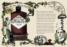 an old advertisement for hendrick's gin