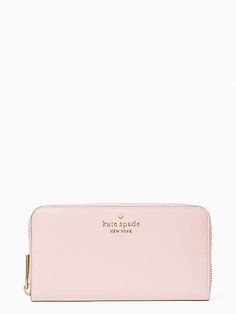 Not only does this large wallet have multiple card slots billfold compartments and zip pockets at the interior it has a very pretty exterior. In this case we think more is more. | Kate Spade Staci Large Continental Wallet, Chalk Pink Pink Kate Spade Wallet, Pink Formal Wallet With Zipper Closure, Formal Pink Kate Spade Wallets, Kate Spade Travel Wallet With Zipper Closure, Kate Spade Travel Wallets With Zipper, Classic Formal Kate Spade Wallet, Cute Wallets For Women, Kate Spade Pink Wallet, Aesthetic Wallet