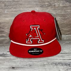 Our Pvc Patch Is A Waterproof, Rugged, And Clean Looking Design. You Can Bet That This Patch Will Look Vibrant For Years To Come. We Only Use The Highest Quality Products And Headwear. We Believe That Our Pvc Patches Beat Out Any Other Type Of Patch Offered On A Hat. Design: Arkansas Razorbacks Jumping Hog Hat: Decky Color: Red/ White Soft-Structured, Five-Panel, High-Profile 70/30 Cotton/Nylon Adjustable Plastic Snapback Slight Curve, Is Adjustable Either Way Hat Size: 7 - 7 3/4 Nike Baseball Cap Snapback, Nike Adjustable Snapback Baseball Cap, Nike Adjustable Snapback Hat With Curved Brim, Red Collegiate Hat For Streetwear, Nike Adjustable Snapback Hat, Nike Adjustable Trucker Hat, Nike Casual Adjustable Snapback Hat, Casual Nike Adjustable Snapback Hat, Collegiate Red Snapback Hat