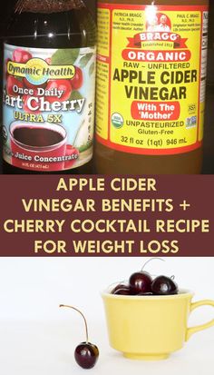 Cherry Cocktail Recipes, Drink Apple Cider Vinegar, Cider Vinegar Benefits, Braggs Apple Cider Vinegar, Vinegar Benefits, Apple Cider Vinegar Benefits, Inflammation Diet, Cherry Cocktail, Healing Recipes