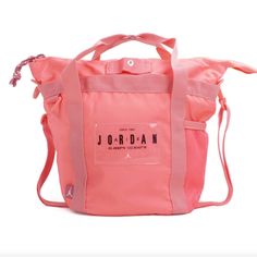 New Specs In The Photos See More Jordan In My Closet Jordan Pink, Pink Jordans, Black Jordans, Carryall Tote, Jordan Air, Womens Jordans, Zipper Tote Bag, Straw Tote, Mini Tote Bag