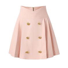 Grace Pink High Waist Denim Skirt - ALLARA