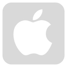 an apple logo is shown in white on a gray background with the words, apple