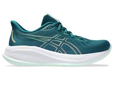 GEL-CUMULUS 26 | Women | Rich Teal/Pale Mint | Women's Running Shoes | ASICS United States Asics Sneakers With Arch Support For Errands, Asics Sneakers With Gel Cushioning For Sports, Dynamic Asics Running Shoes For Light Sports, Asics Dynamic Running Shoes With Gel Cushioning, Asics Running Shoes With Gel Cushioning For Light Sports, Asics Low-top Running Shoes With Gel Cushioning, Asics Trail Running Shoes With Gel Cushioning, Asics Sporty Walking Shoes With Gel Cushioning, Asics Sporty Trail Running Shoes With Gel Cushioning