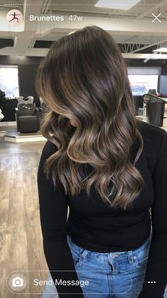 Ashy Balayage On Light Brown Hair, Ashy Tones For Dark Hair, Brown Blonde Balayage Cool Tones, Ash Brown Balayage Layered Hair, Winter Balyage Brown, Black To Dark Blonde Hair, Ashy Dark Brown Balayage, Ashy Balayage For Dark Brown Hair, Low Maintenance Hair Color Brown