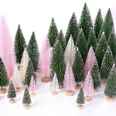 PRICES MAY VARY. Colorful & Cute Design: The miniature fake Christmas tree set including pink, green and beige Christmas tree. The tabletop Christmas tree covered with snow, looks like so realistic that you can use for craft DIY winter scenes, Christmas ornaments, Christmas party theme, beautify and bring more festival atmosphere Package Included: You will get 30pcs little Christmas trees with 3 sizes and 3 colors. Different styles and sizes to meet your different need for holiday decor and Chri Christmas Party Home, Mini Christmas Trees, White Party Decorations, Festival Atmosphere, Fake Christmas Trees, Christmas Tree With Snow, Christmas Party Themes, Diy Winter, Christmas Tree Set