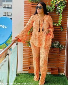 Latest Chiffon Top and Trouser Styles for Ladies in 2023 and 2024 - Kaybee Fashion Styles African Fashion Women, African Print Fashion Dresses