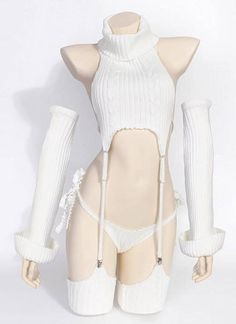 Clothing Design Sketches, Seductive Clothes, Foto Poses, Drawing Clothes, White Sweater, Kawaii Clothes, Character Outfits, Costumes For Women, Cosplay Costume