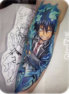 Dbz Tattoo, Revelation Tattoo, Salvation Tattoo, Blue Exorcist Anime, Greek Mythology Tattoos, Exorcist Anime, Geek Tattoo, Stylist Tattoos