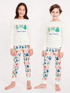 crew neck long sleeves graphic at front coordinating bottoms elasticized waist ribbed leg cuffs all-over print snug fit models are approx.  4’3” – 4’8” and wear size m (8)machine wash according to the care instruction label  . Best Holiday gift for , perfect Pajamas for Christmas! Pajamas For Christmas, Pajama Set White, Business Vision, Matching Pajama, Fit Models, Kids Holiday, Pajamas Gift, Leg Cuffs, Matching Pajamas