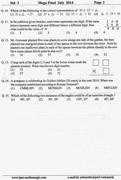 the answer sheet for this question is to find which numbers are in each column and how do